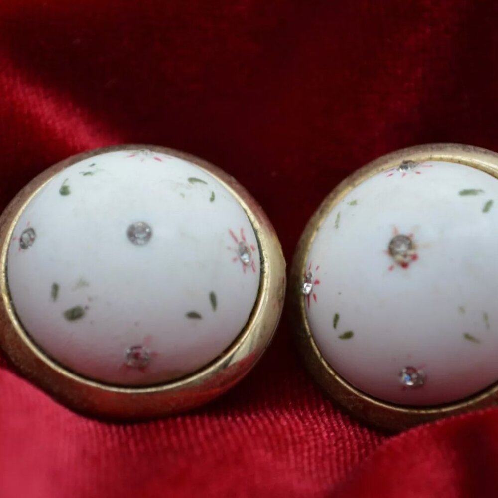 vintage‎ cora costume jewelry earrings sphere